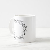 Vintage Floral Wreath Koffiemok (Voorkant links)