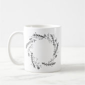 Vintage Floral Wreath Koffiemok (Links)