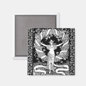 Vintage Floral Wreath Magnet (Voorkant / Achterkant)