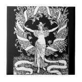 Vintage Floral Wreath Tegel Tegeltje (Voorkant)