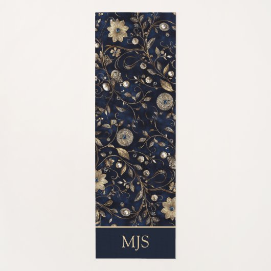 Vintage Floral Yoga Mat (Voorkant)