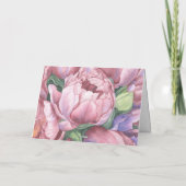 Vintage Florale 90ste Verjaardagsfeest Bedankkaart (Achterkant)