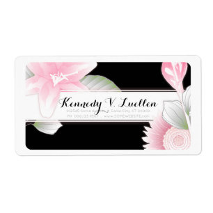vintage florale elegantie adresetiketten etiket
