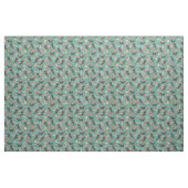 vintage floralen turquoise stof (Fat Quarter)
