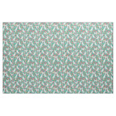 vintage floralen turquoise stof (Fat Quarter)