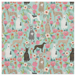 vintage floralenmunt van witte hond stof