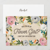 Vintage Florals | Bloemenmeisje Kaart (Voorkant / Achterkant)