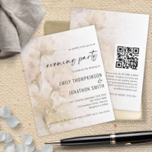 Vintage Florals QR Wedding Evening