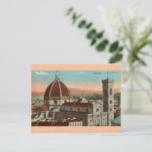 Vintage Florence Italië Cathedraal Briefkaart (Staand voorkant)