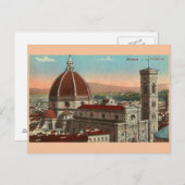Vintage Florence Italië Cathedraal Briefkaart (Voorkant / Achterkant)