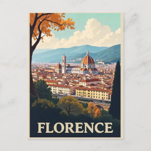 Vintage Florence Italië Cathedral Briefkaart
