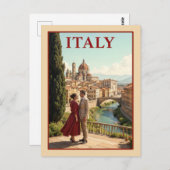 Vintage Florence Italië Cathedral Briefkaart (Voorkant / Achterkant)