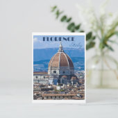 Vintage Florence Italië Cathedral Briefkaart (Staand voorkant)