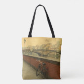 Vintage Florence Italië Tote Tas – Ponte Vecchio  (Achterkant)