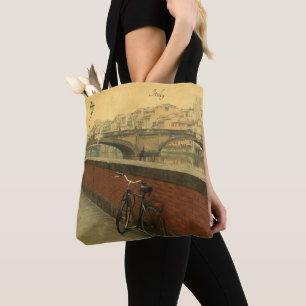 Vintage Florence Italië Tote Tas – Ponte Vecchio 