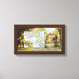 Vintage Florida ad Canvas Afdruk