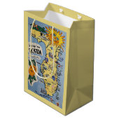 Vintage Florida begroetings toeristische kaart Medium Cadeauzakje (Achterkant Gekanteld)