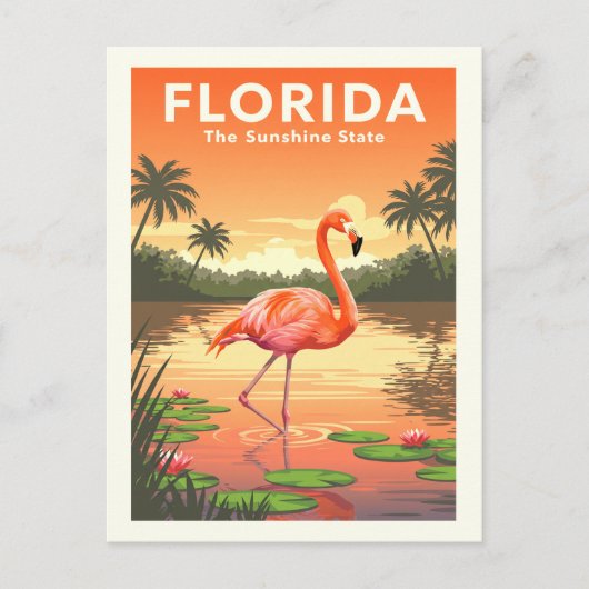 Vintage Florida Briefkaart (Voorkant)