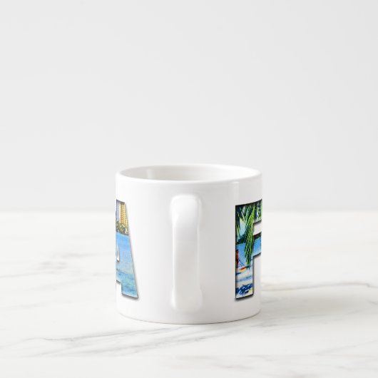 Vintage Florida Espresso Kop (Achterkant)