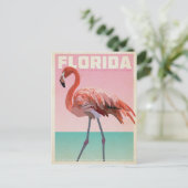Vintage florida flamigo travel postcard briefkaart (Staand voorkant)