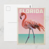 Vintage florida flamigo travel postcard briefkaart (Voorkant / Achterkant)