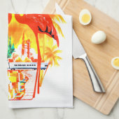 Vintage Florida Flamingos Travel Theedoek (Quarter Fold)