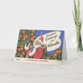 Vintage Florida Greeting Folded Wenskaart Kaart