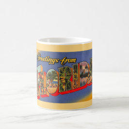 Vintage Florida Greetings Koffiemok