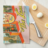 Vintage Florida Greetings Theedoek (Quarter Fold)