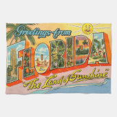 Vintage Florida Greetings Theedoek (Horizontaal)