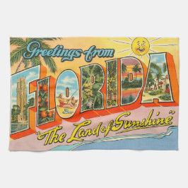 Vintage Florida Greetings Theedoek