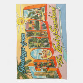 Vintage Florida Greetings Theedoek (Verticaal)