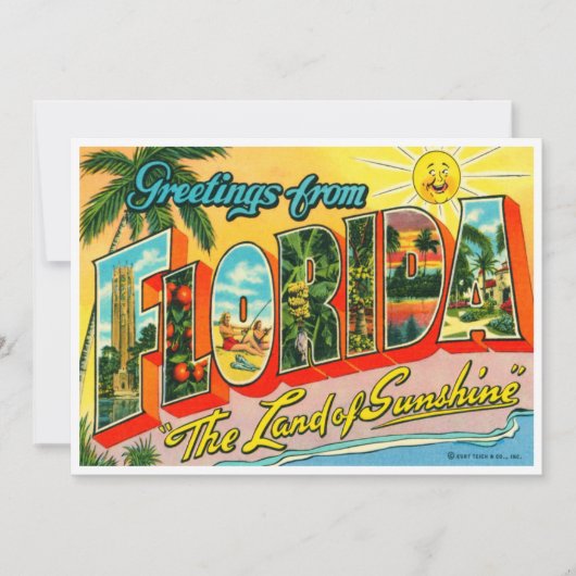 Vintage Florida Kaart (Voorkant)