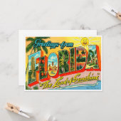 Vintage Florida Kaart (Voorkant / Achterkant in situ)