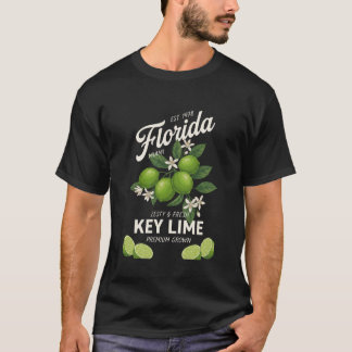 Vintage Florida Key Lime Miami Botanische Fruit Ku T-shirt