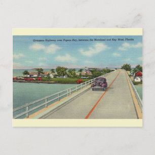 Vintage Florida Keys Highway Briefkaart
