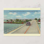 Vintage Florida Keys Highway Briefkaart (Voorkant)