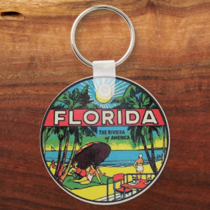 Vintage Florida Keys Sleutelhanger