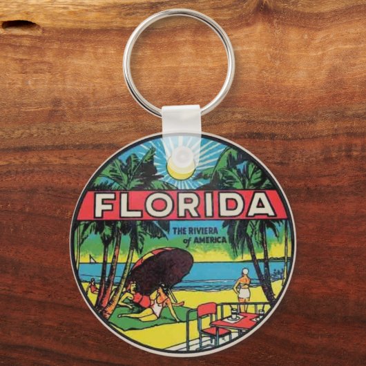 Vintage Florida Keys Sleutelhanger (Voorkant)