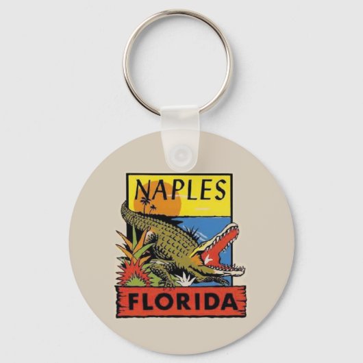 Vintage Florida Keys Sleutelhanger (Voorkant)
