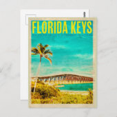 Vintage Florida Keys Travel Briefkaart (Voorkant / Achterkant)