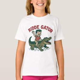 Vintage Florida Kitsch Ridde Gator | Retro Meisjes T-shirt
