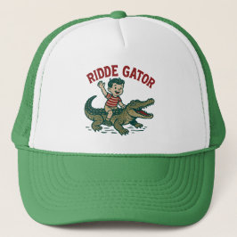 Vintage Florida Kitsch Ridder Gator Retro Alligato Trucker Pet