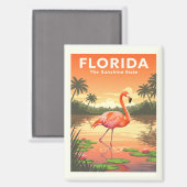 Vintage Florida Magneet (Voorkant / Achterkant)