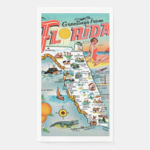 Vintage Florida Msp Gastdoeken Servet