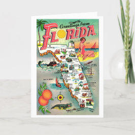 Vintage Florida Paradijs Kaart