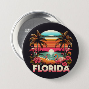 Vintage Florida Ronde Button 7,6 Cm