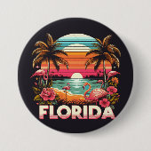 Vintage Florida Ronde Button 7,6 Cm (Voorkant)