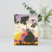 Vintage Florida Silhouette Sunrise Sunset Travel Briefkaart (Staand voorkant)
