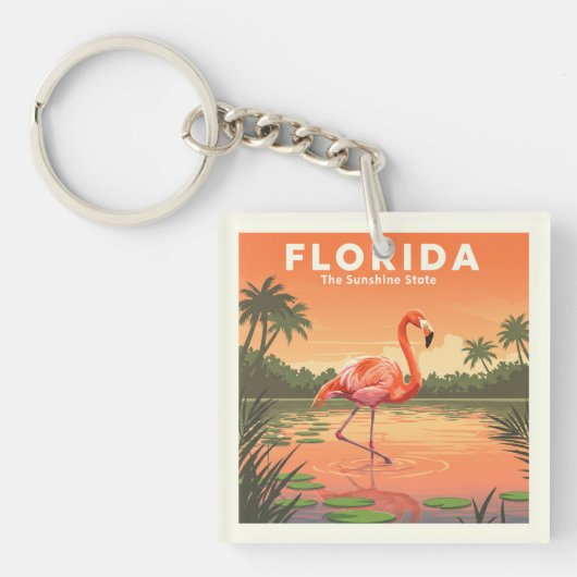 Vintage Florida Sleutelhanger (Voorkant)